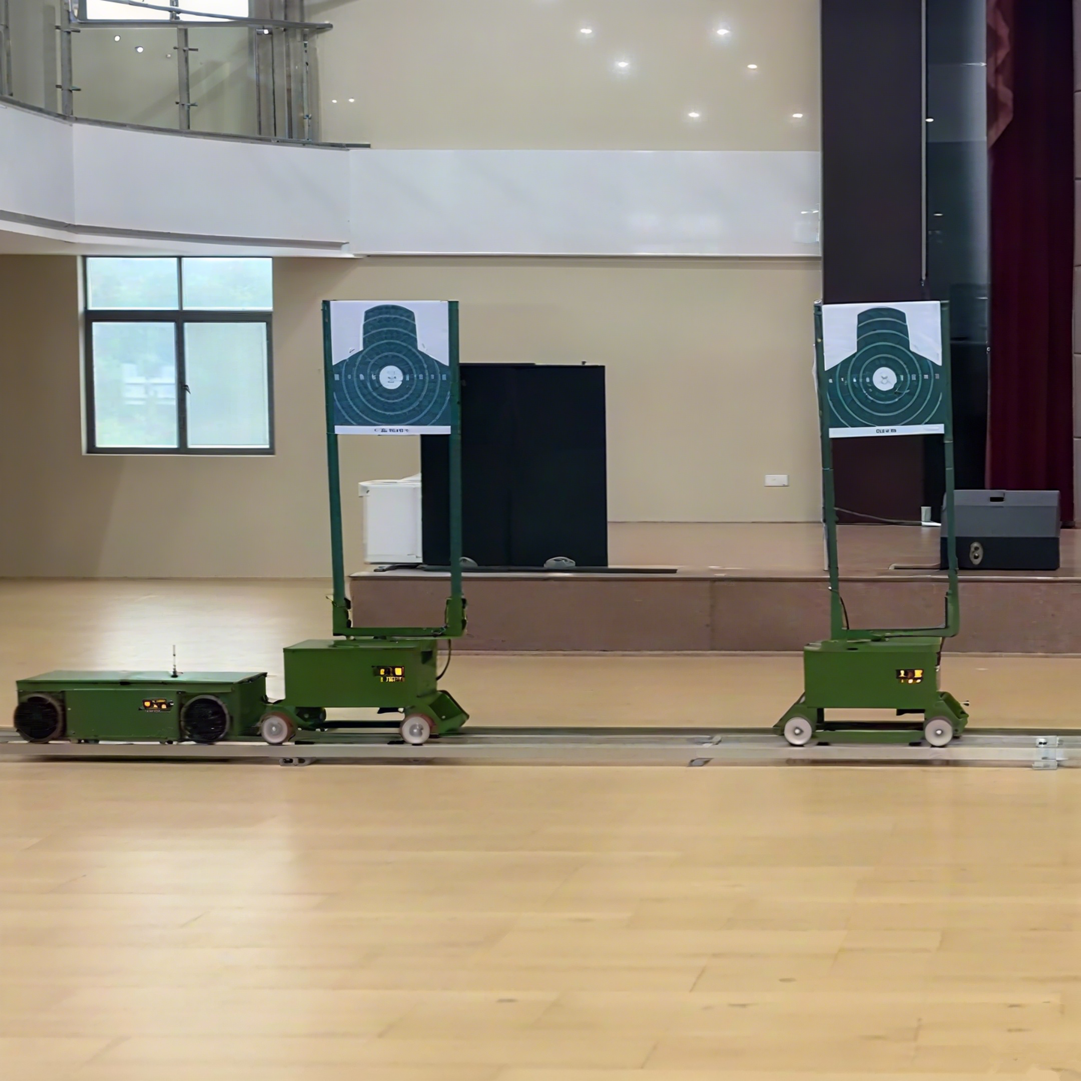 运动移动靶机轨道旋转隐显靶机1拖多靶机履带起倒靶机语音报靶
