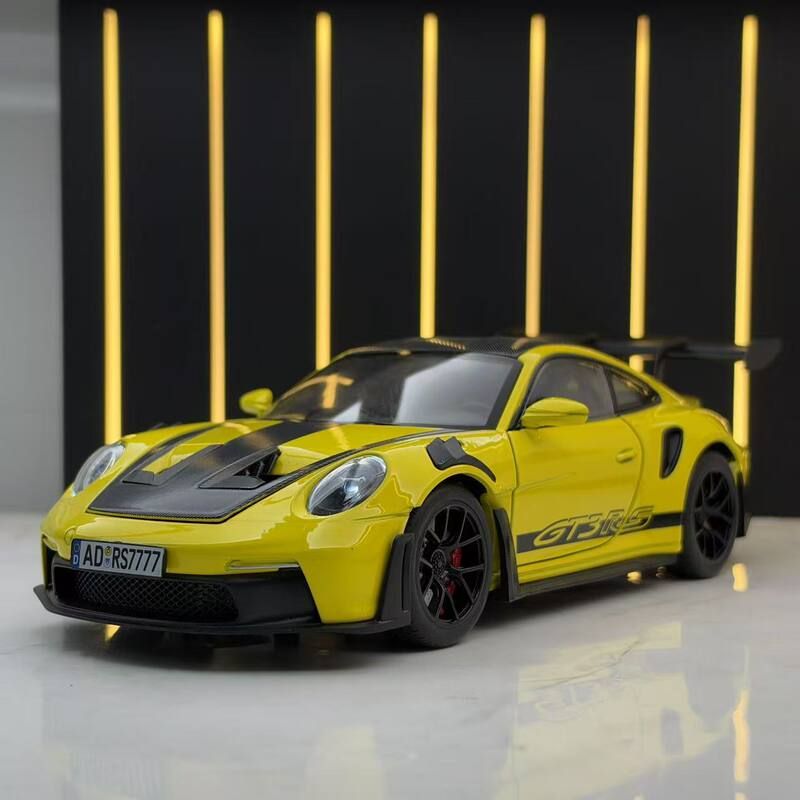 威丽合金车模1:24街车版保捷时911GT3RS跑车儿童玩具车模型摆件男