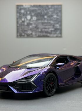 车致合金车模1:32兰博revuelto跑车声光回力儿童玩具模型摆件收藏