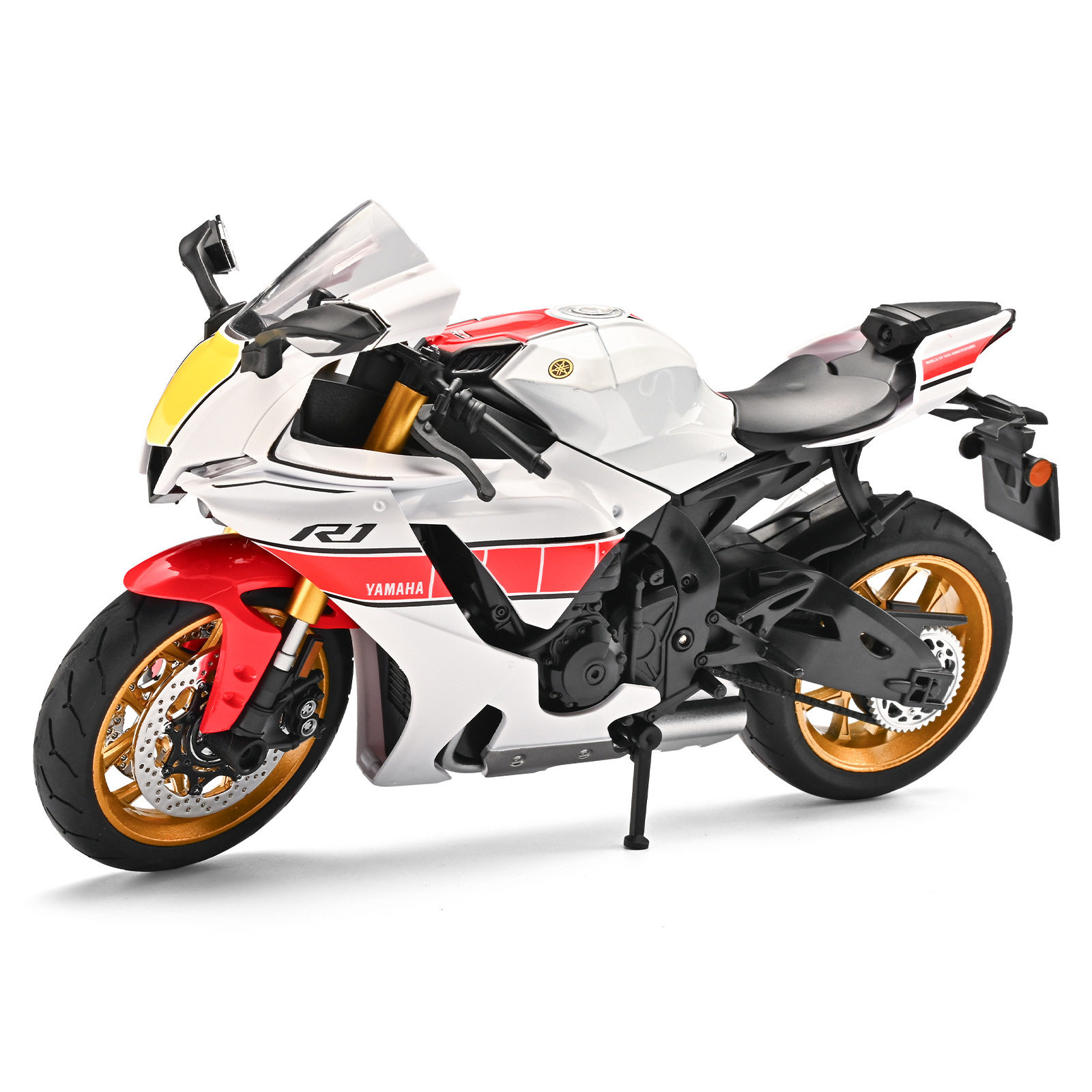 华一合金摩托1:9雅马哈r1m摩托车声光儿童玩具车模型摆件收藏男孩