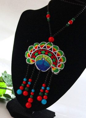 民族风毛衣链长款项链吊坠