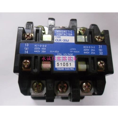 议价正品日本户上TOGAMI压缩机交流接触器CLK-35JTH-P12C AC110V