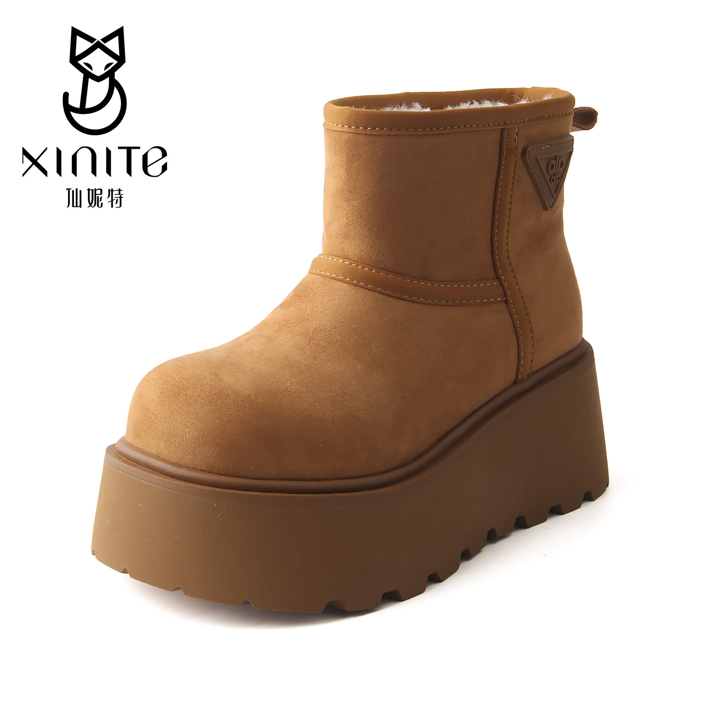 仙妮特女鞋商场同款羊毛雪地靴