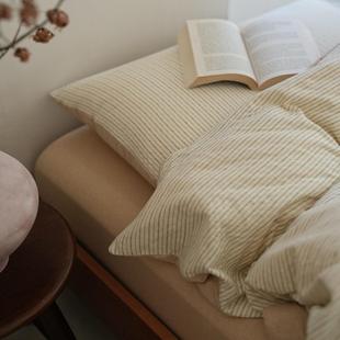 加厚针织棉彩棉本色小甜甜天竺棉床笠四件套匠心棉纺母婴软糯床品