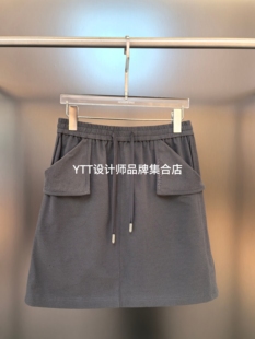 現貨街頭風個性 口袋抽繩半身裙女松緊腰半裙 新款 DJFL｜2025夏季
