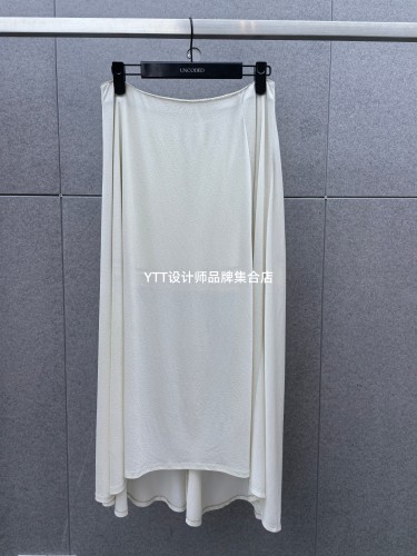 顺丰包邮 UNCODED/2026夏季新款灰粉色半身裙过膝半裙