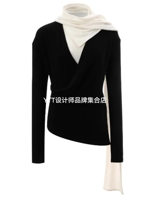 顺丰包邮UNCODED｜2025冬季新款KWWW5N134时尚休闲显瘦上衣配围巾