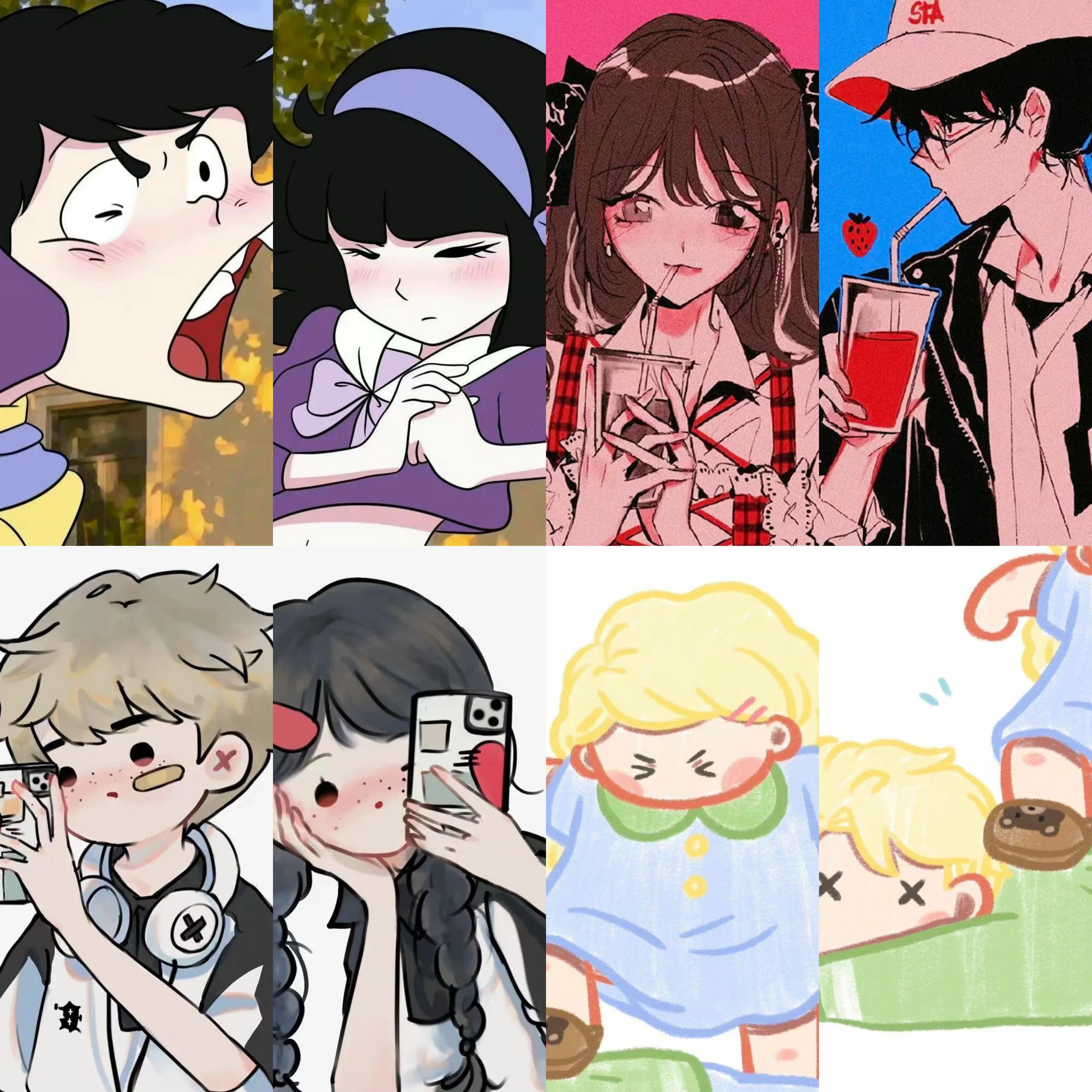 雅ya手机大牌联名动漫男孩女孩情侣头像壁纸iphone安卓屏保9.