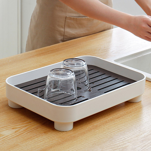 茶杯长方形小型客厅塑料沥水盘