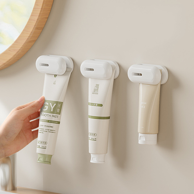 新款升级简约壁挂牙膏夹一夹即稳