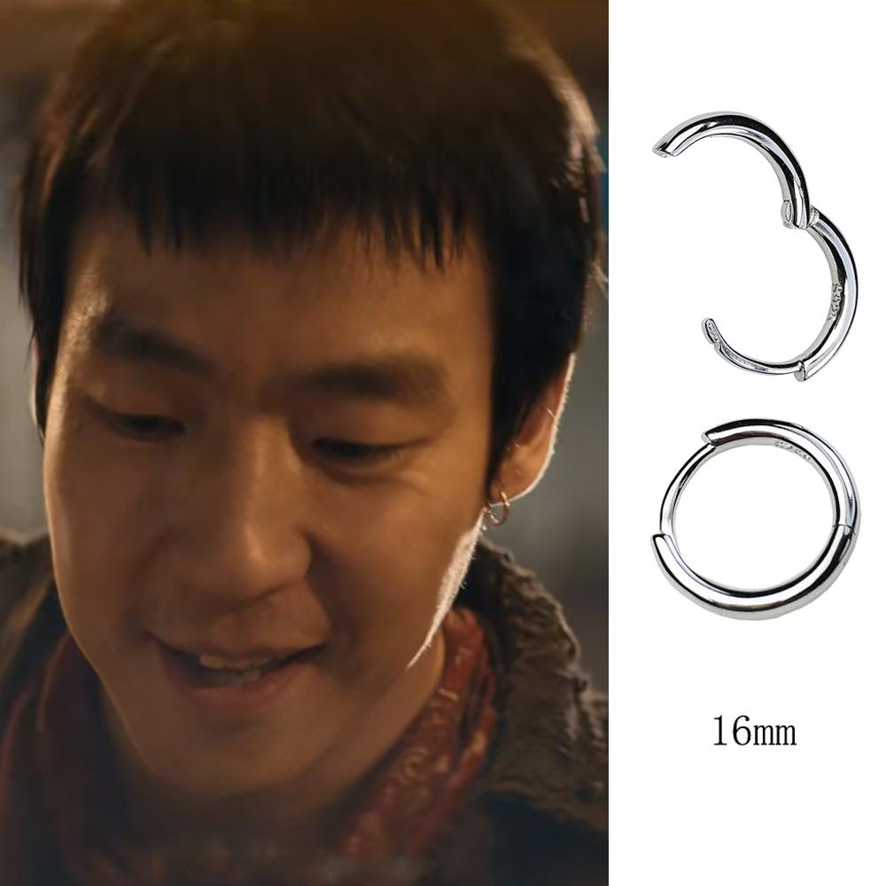 吴晓亮同款耳环纯银简约加粗百搭