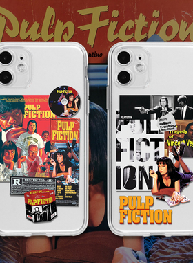 低俗小说昆汀电影原创安卓透明拼贴创意网红个性软壳全包保护手机壳适用13苹果17pro16maxr14iphone11xs78p15