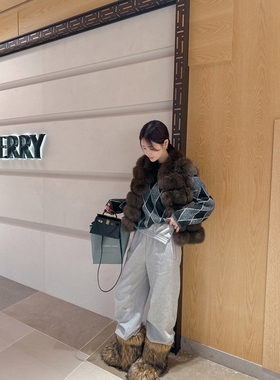 【官网自制 设计师款】Partysu韩国代购正品女2025冬季羊毛针织衫