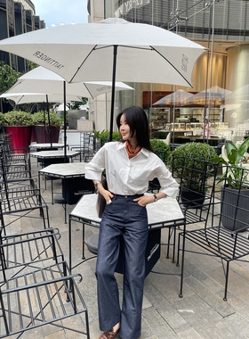 【韩国官网直邮】Partysu韩国代购正品女2025冬季长袖白色衬衫