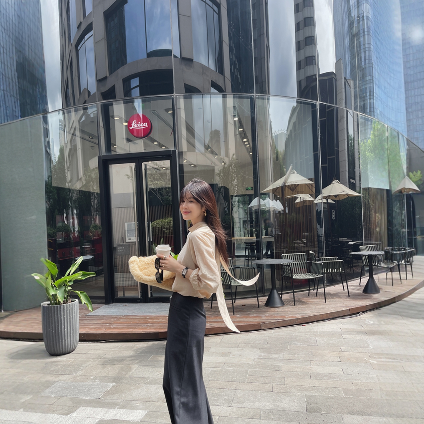 【韩国官网直邮】Partysu韩国代购正品女2025冬季领带式长袖衬衫