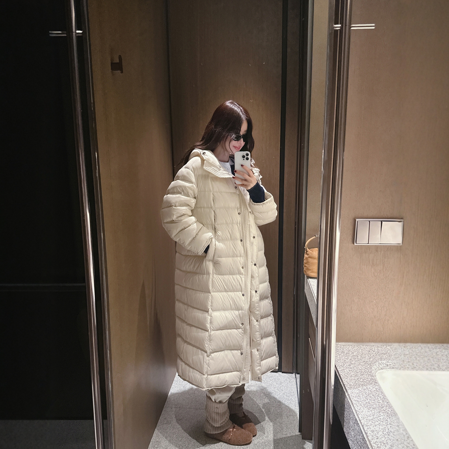 【官网自制 设计师款】Partysu韩国代购正品女2025冬季长款羽绒服