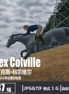 艾历克斯·科尔维尔 Alex Colville 电子图片 丙烯画写实油画素材
