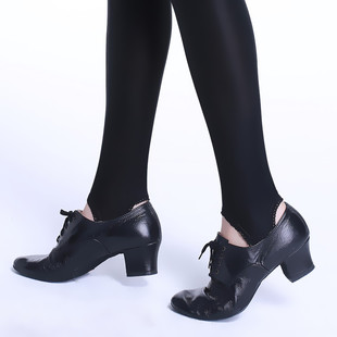 断码促销热卖牛皮软底芭蕾舞蹈鞋女高跟步态训练形体舍宾鞋