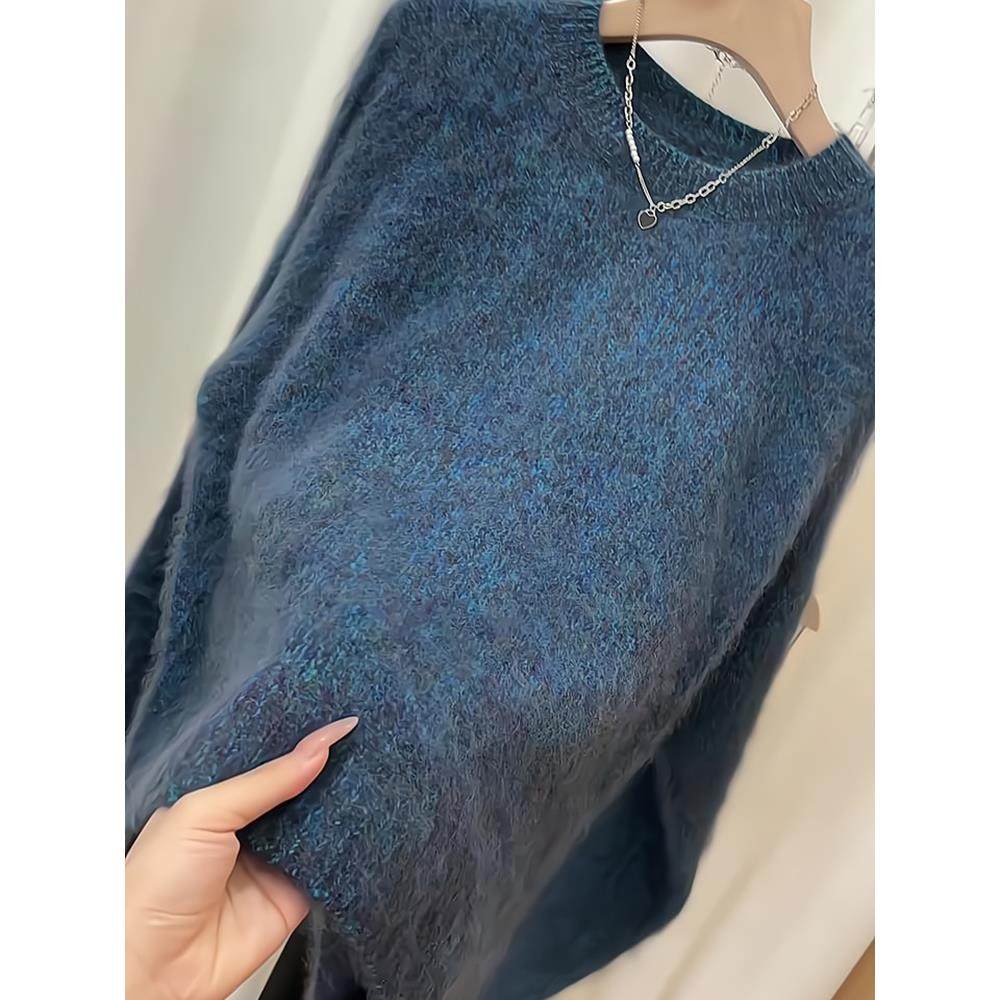 秋冬宽松慵懒风软糯针织衫女毛衣