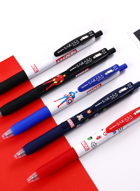 日本zebra斑马限定款中性笔marve漫威主题JJ15 复仇者联盟4钢铁侠