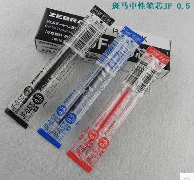 盒装包邮ZEBRA日本斑马JF-0.5中性笔笔芯 JJ21/JJ15/JJZ30替芯