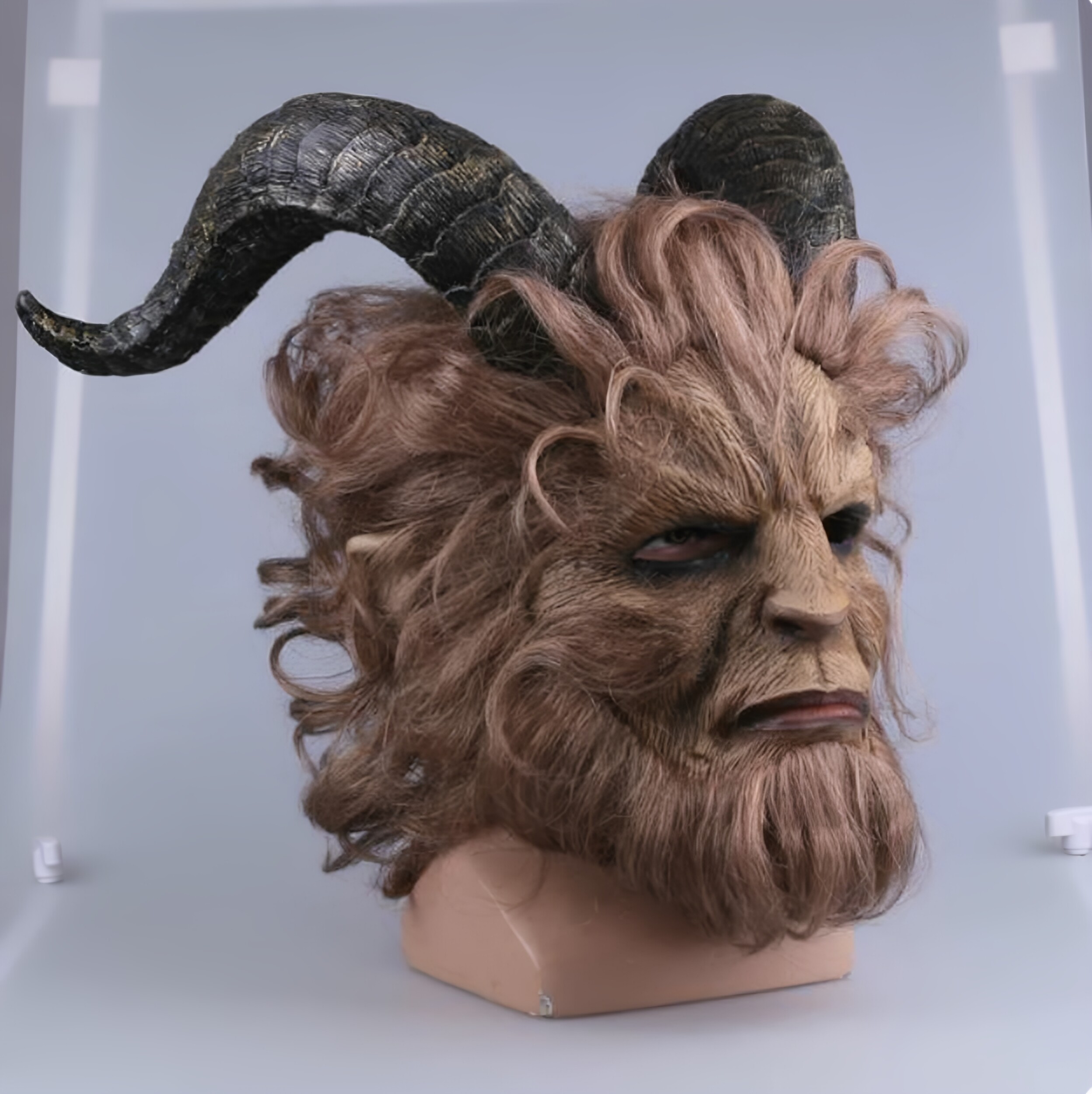 新款野兽头套面具万圣节乳胶动物头套cosplay舞会情人节搞怪道具