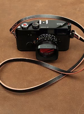 cam·in 相机背带真皮复古文艺微单挂绳头层牛皮数码摄影单反肩带