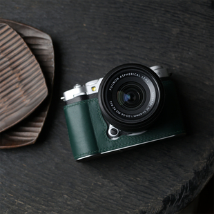 M5相机包半套牛皮底座皮套 富士XM5真皮相机保护套X cam
