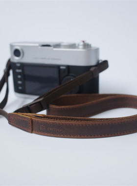 cam-in 相机背带牛皮可调单反斜挎挂脖复古文艺数码真皮微单肩带