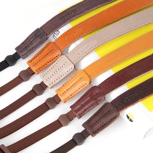 cam 通用手工真皮单反相机背带微单适用徕卡索尼牛皮肩带CS185