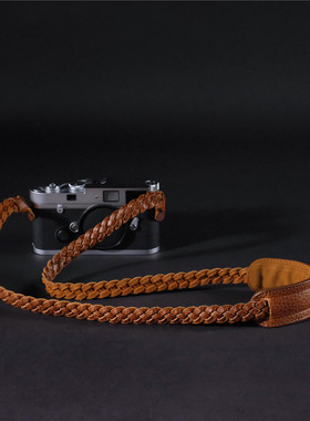 cam-in 相机背带复古编织数码挂绳挂带单反真皮徕卡富士微单肩带