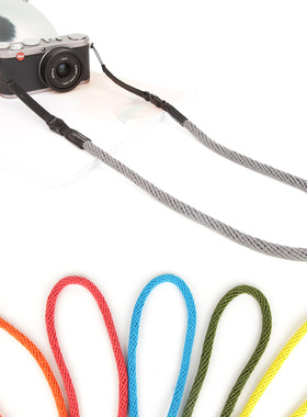 cam-in 相机背带编织复古文艺挂绳挂带挂脖全棉真皮细绳款肩带