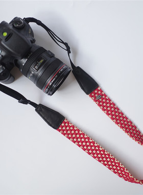 cam-in 相机肩带可调复古单反编织背带文艺数码挂脖斜跨挂绳