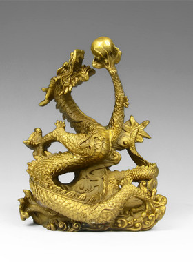 黄铜龙铜盘龙铜汉龙金属工艺品