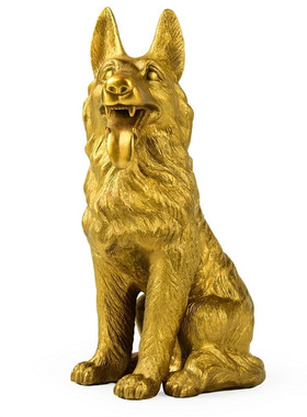 铜狗 生肖狗 黄铜狼狗摆件铜器狗 摆件