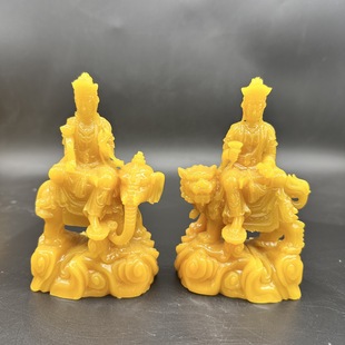 树脂新款观音桌面摆件文殊普贤菩萨办公室桌面客厅装饰工艺品摆件