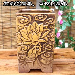 多肉老桩大拼盘复古透气粗陶盆大口径缀化手捧个性种植紫砂花盆