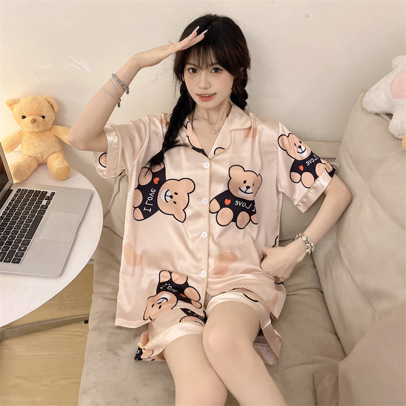 儿童睡衣女童夏季薄款冰丝短袖2025新款公主夏天中大童女孩初中生