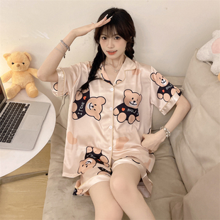 儿童睡衣女童夏季薄款冰丝短袖2025新款公主夏天中大童女孩初中生