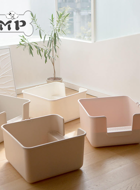 『Memory Pet』韩国直邮yjhn宠物大号方形开放式猫砂盆塑料猫厕所