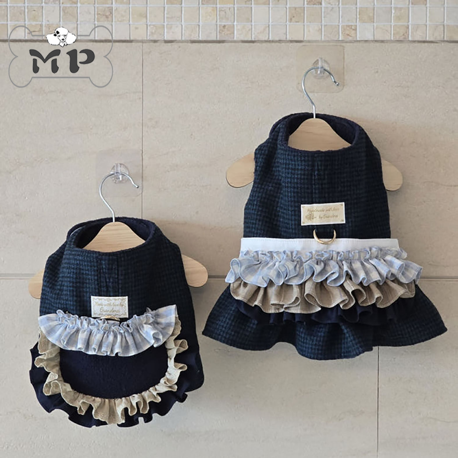 Memory Pet』韩国代购宠物千鸟格多层撞色可拆卸荷叶边胸背连衣裙,宠物/宠物食品及用品,狗宠物服装/雨衣,淘宝优惠券,粉丝福利购,淘宝优惠卷