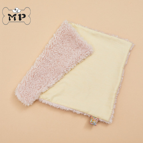 韩代环保毛纯棉黄油粉色双面毯子