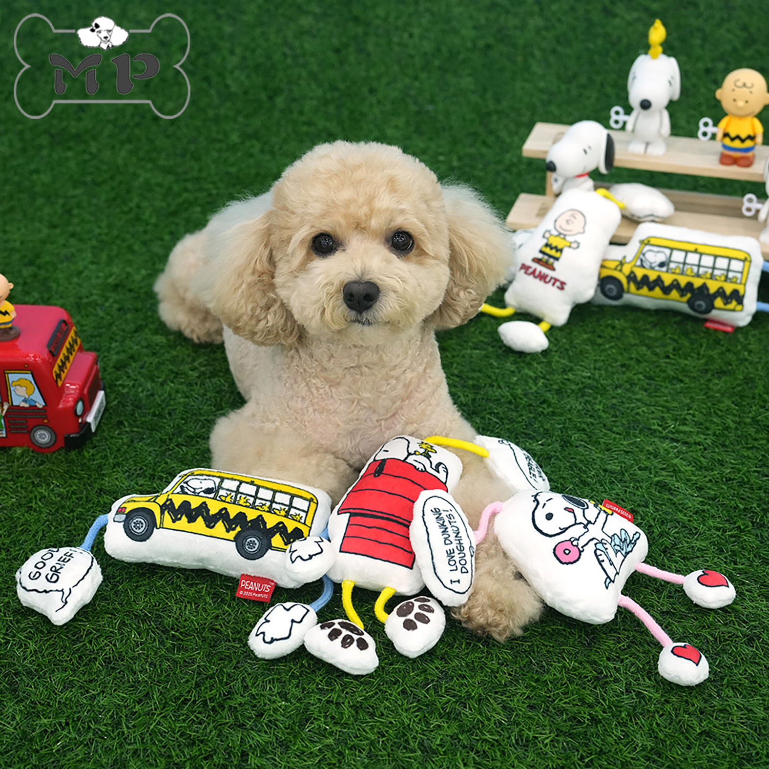 PD宠物史努比绳结拔河狗发声玩具