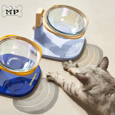 pethroom宠物ABS支架极光玻璃碗