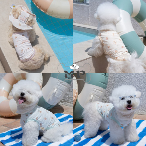 韩代宠物夏季冷感防虫小熊凉凉衣