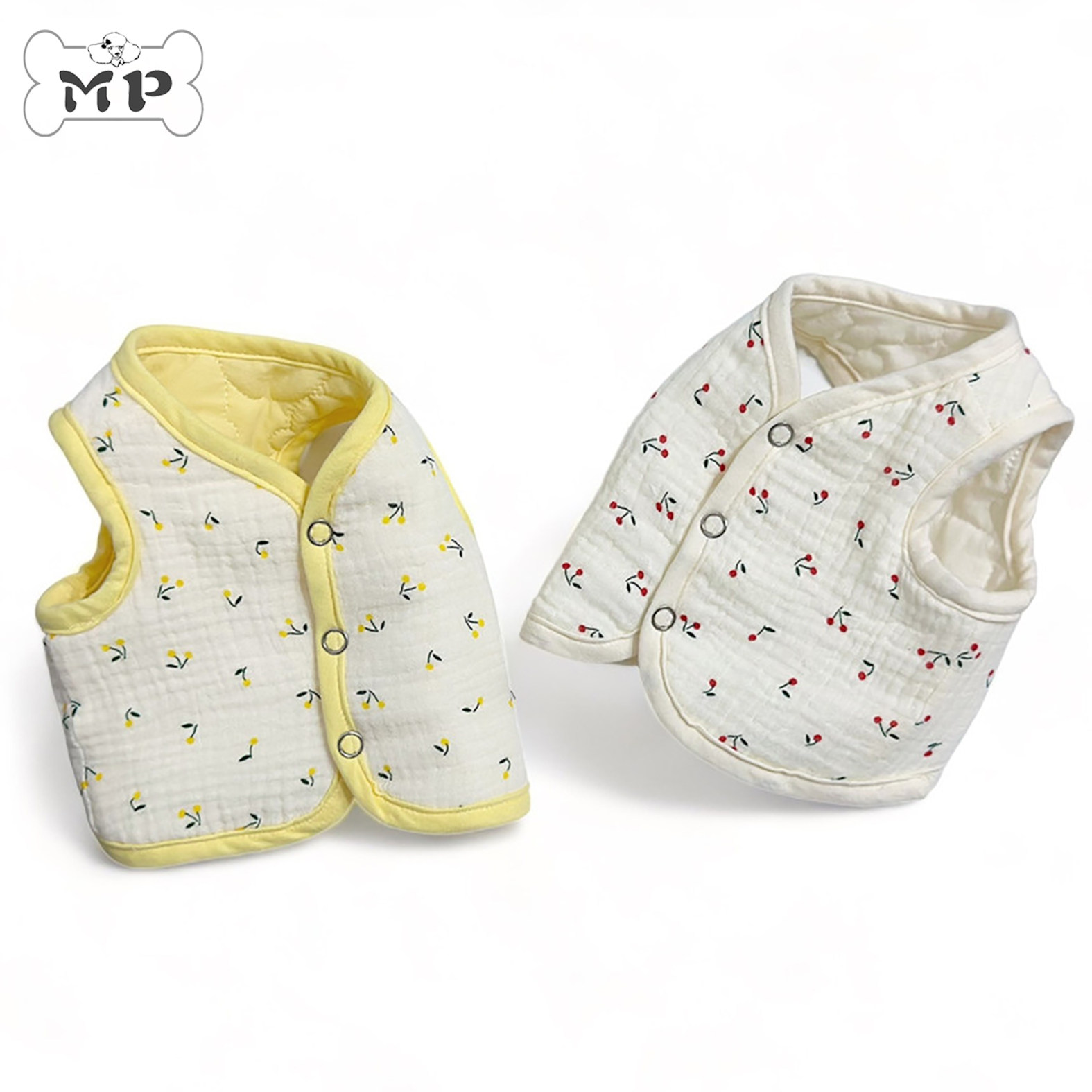 韩代宠物樱桃小熊双面马甲外套