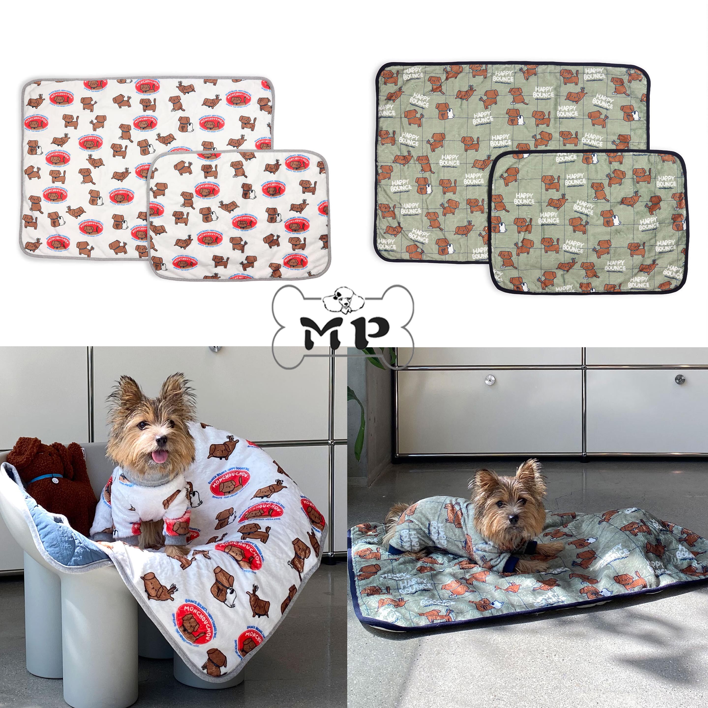 『Memory Pet』韩国monchouchou宠物秋冬加厚卡通狗毛绒毯子垫子