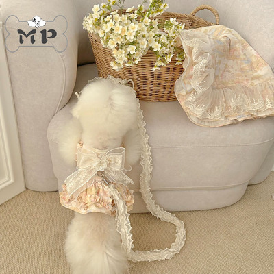 韩代宠物春夏田园胸背牵引绳垫子