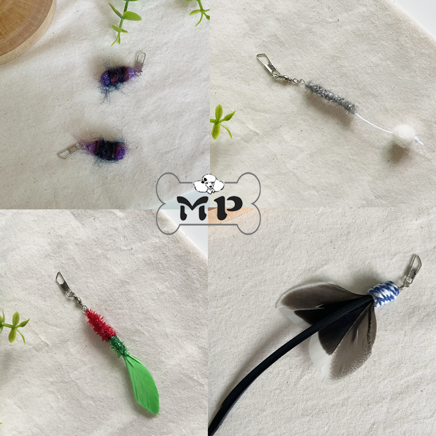 韩代银星蝇水鹊逗猫棒替换头玩具