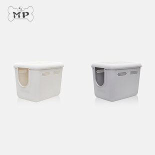 Pet 韩国直邮ROMA宠物猫咪大型带盖全封闭式 厕所猫砂盆 Memory